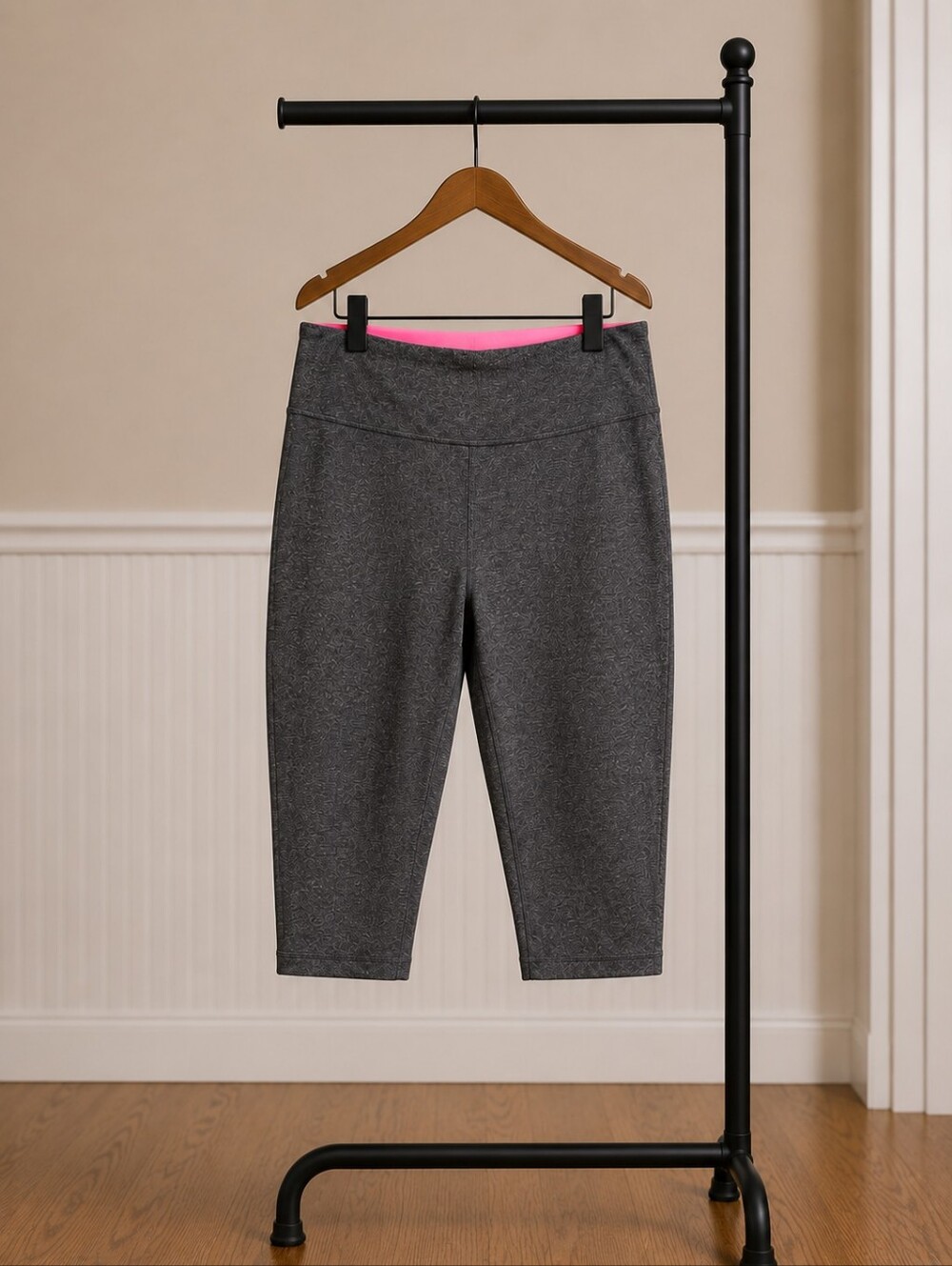 Marika Gray and Pink Capri Leggings